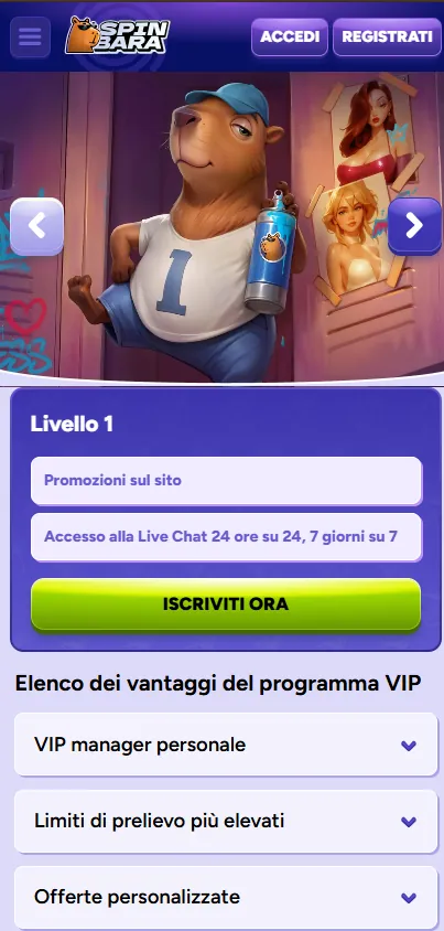 spinbara mobile vip page